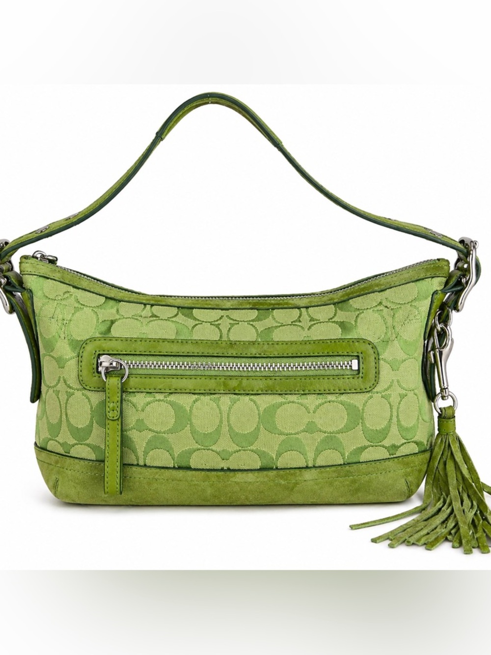 Coach Vintage Y2K 9363 Green Signature Soho East West Duffle Shoulder Bag Rare - Picture 9 of 12